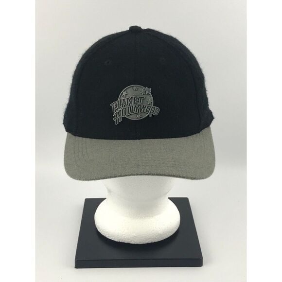 Planet Hollywood London Baseball‎ Cap Black Adjustable Hat Wool Blend Metal Logo - Picture 1 of 8
